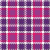 Plaid pattern seamless. Warm White and Mellow Hollyhock Tartan Textile Design. vector