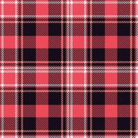 Modern Seamless Tartan featuring Soft Highlighter Red and Sandy Not Tonight Textile Design vector