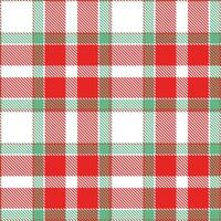 Modern Rustic Hong Bao Shu Red and Light Elf Shoe Seamless Tartan Textile Design vector