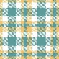 Plaid pattern seamless. Rustic Almond Cookie and Mellow White Tartan Textile Design. vector