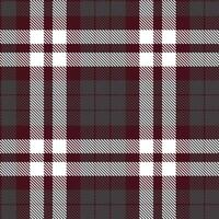 Dusky Brandywine and Highland Binrouji Black Seamless Tartan Textile Design vector