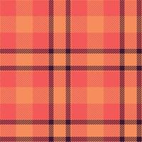 Fire Barbarian and Dusky Grapefruit Seamless Tartan Textile Design vector