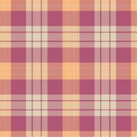 Soft Cloud Cream and Soft Kir Royale Rose Seamless Tartan Textile Design vector