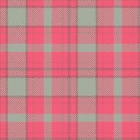 Modern Seamless Tartan featuring Dusky Cinnapink and Mellow Highlighter Pink Textile Design vector