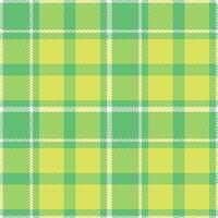 Classic Zombie Green Tartan patterns fabric texture. Modern Mellow White Seamless Tartan vector