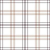 Pale White Seamless Tartan with Dusky Soft Red accents Textile Design vector