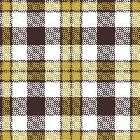 Rustic English Walnut Tartan patterns fabric texture. Modern Vivid Hollywood Seamless Tartan vector