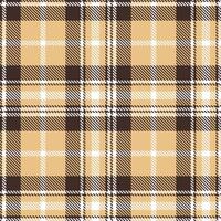 Plaid pattern seamless. Vivid English Walnut and Dusty White Tartan Textile Design. vector