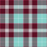 Vibrant Fig Balsamic Tartan patterns fabric texture. Modern Autumn White Seamless Tartan vector