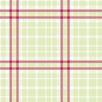 Rustic White Seamless Tartan with Soft Mellow Mint accents Textile Design vector