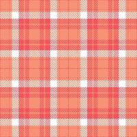 Pale Khmer Curry Tartan patterns fabric texture. Modern Bright Salmon Nigiri Seamless Tartan vector