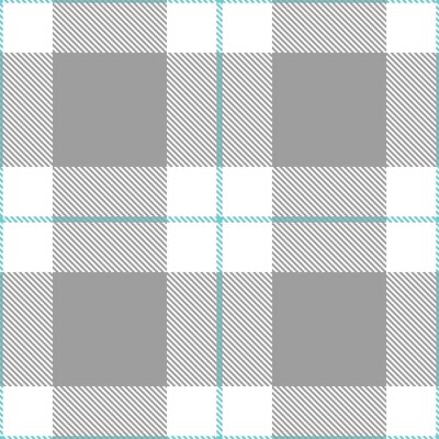 Sandy White Tartan patterns fabric texture. Modern Neon Turquoise Blue Seamless Tartan