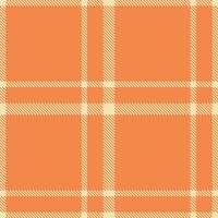 Modern Seamless Tartan featuring Mellow Flan and Sandy Poppy Glow Textile Design vector