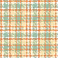 Rustic White Tartan patterns fabric texture. Modern Muted Poppy Glow Seamless Tartan vector