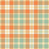 Plaid pattern seamless. Fire Poppy Glow and Deep Flan Tartan Textile Design. vector