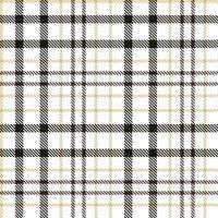 Plaid pattern seamless. Muted White and Rustic Sand Paper Tartan Textile Design. vector