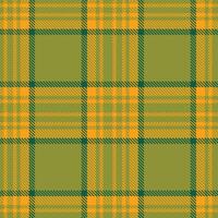 Modern Seamless Tartan featuring Iridescent Turtle Moss and Dark Pico Orange Textile Design vector