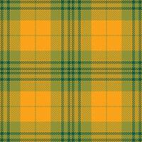 Modern Seamless Tartan featuring Light Pico Orange and Classic Turtle Moss Textile Design vector