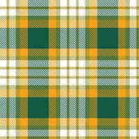 Modern Highland Pico Orange and Autumn Turtle Moss Seamless Tartan Textile Design vector
