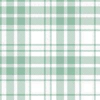Plaid pattern seamless. Deep Greyed Jade and Vivid White Tartan Textile Design. vector