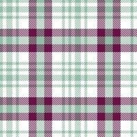 Plaid pattern seamless. Dusky Greyed Jade and Sandy White Tartan Textile Design. vector