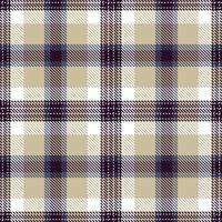 Plaid pattern seamless. Dusky Black Sabbath and Soft White Tartan Textile Design. vector