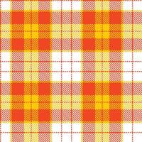 Modern Autumn Ultimate Orange and Rustic Forsythia Seamless Tartan Textile Design vector