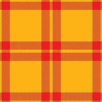 Traditional UCLA Gold Tartan patterns fabric texture. Modern Rustic Vivid Red Seamless Tartan vector