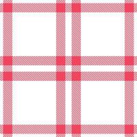 Modern Seamless Tartan featuring Rustic White and Vibrant Clown Nose Textile Design vector