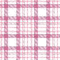Plaid pattern seamless. Metallic White and Cool Soft Pink Tartan Textile Design. vector