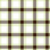 Vibrant Greedy Green Tartan patterns fabric texture. Modern Deep White Seamless Tartan vector