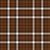 Vibrant 90 Cocoa Seamless Tartan with Pale Cassiterite Brown accents Textile Design vector