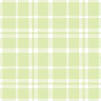 Modern Seamless Tartan featuring Fire White and Rustic Greedy Green Textile Design vector