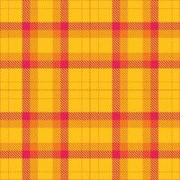 Vintage Retro Nectarine and Deep Happy Yipee Seamless Tartan Textile Design vector