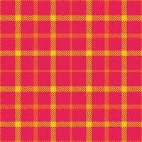 Modern Seamless Tartan featuring Soft Manganese Red and Iridescent Retro Nectarine Textile Design vector