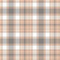 Classic Soba Tartan patterns fabric texture. Modern Classic Sensual Peach Seamless Tartan vector