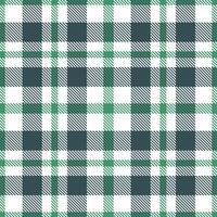 Modern Seamless Tartan featuring Rustic White and Deep Illuminati Green Textile Design vector