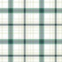 Classic White Tartan patterns fabric texture. Modern Rustic Lime Meringue Seamless Tartan vector