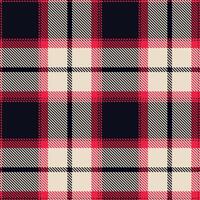 Smoky Midnight Jam Tartan patterns fabric texture. Modern Mellow Electric Crimson Seamless Tartan vector