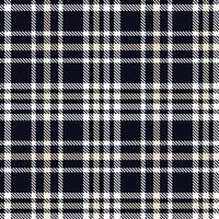 Modern Seamless Tartan featuring Metallic Midnight Jam and Highland White Textile Design vector