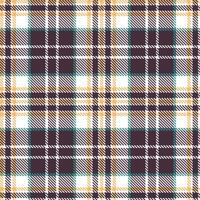 Muted White Tartan patterns fabric texture. Modern Autumn Barossa Seamless Tartan vector