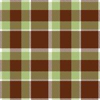 Modern Seamless Tartan featuring Autumn White and Highland Valley View Textile Design vector
