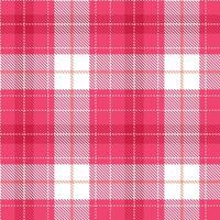 Iridescent White Seamless Tartan with Highland Fuchsia Felicity accents Textile Design vector
