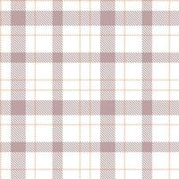 Modern Mellow White and Dark Apricot Iced Tea Seamless Tartan Textile Design vector