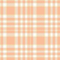 Autumn Spring Lily and Smoky Apricot Iced Tea Seamless Tartan Textile Design vector