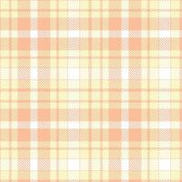 Modern Seamless Tartan featuring Rich Apricot Iced Tea and Highland Spring Lily Textile Design vector