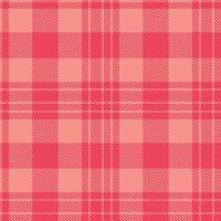 Vivid Flamingo Red and Neon Clown Nose Seamless Tartan Textile Design vector