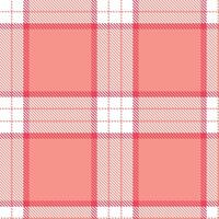Dusty White Tartan patterns fabric texture. Modern Smoky Flamingo Red Seamless Tartan vector