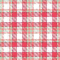 Fire Surf and Neon Flamingo Red Seamless Tartan Textile Design vector