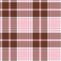 Classic White Tartan patterns fabric texture. Modern Dusky Ultra Red Seamless Tartan vector